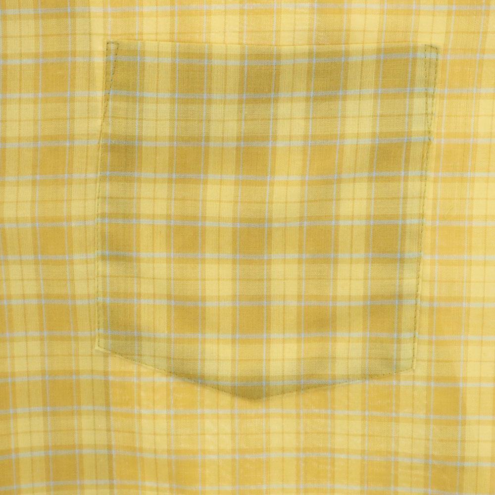 Arrow 60s Vintage Box Silhouette Check Pattern Long Sleeve Open Collar Shirt Men's Used