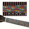 Guitar Fingerboard Note Chord Stickers With Number Mark Black Background Removable Fretboard Labels Guitar Learning Tool