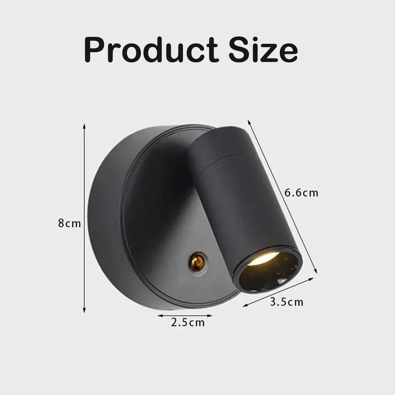 Rechargeable Magnetic LED Wall Light - 360° Rotation Touch lantern W/ Remote Control, Wall Mount Cabinet Spotlight Night Lamp