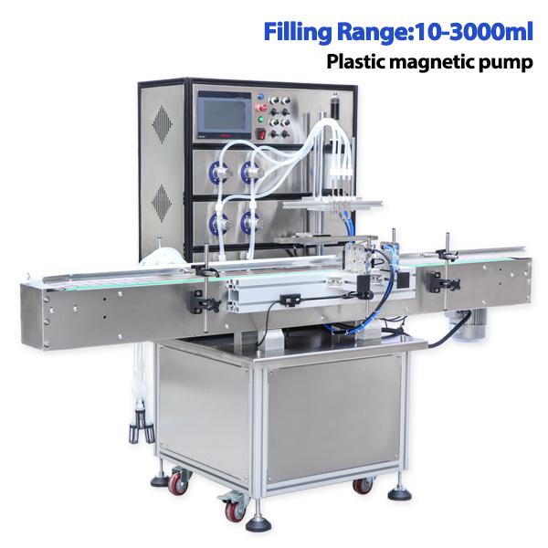 ZONESUN ZS-VTMP80C Automatic Magnetic Pump Filling Machine For Aerosol Soda Bottled Packing Bottle water wine Drink Perfume