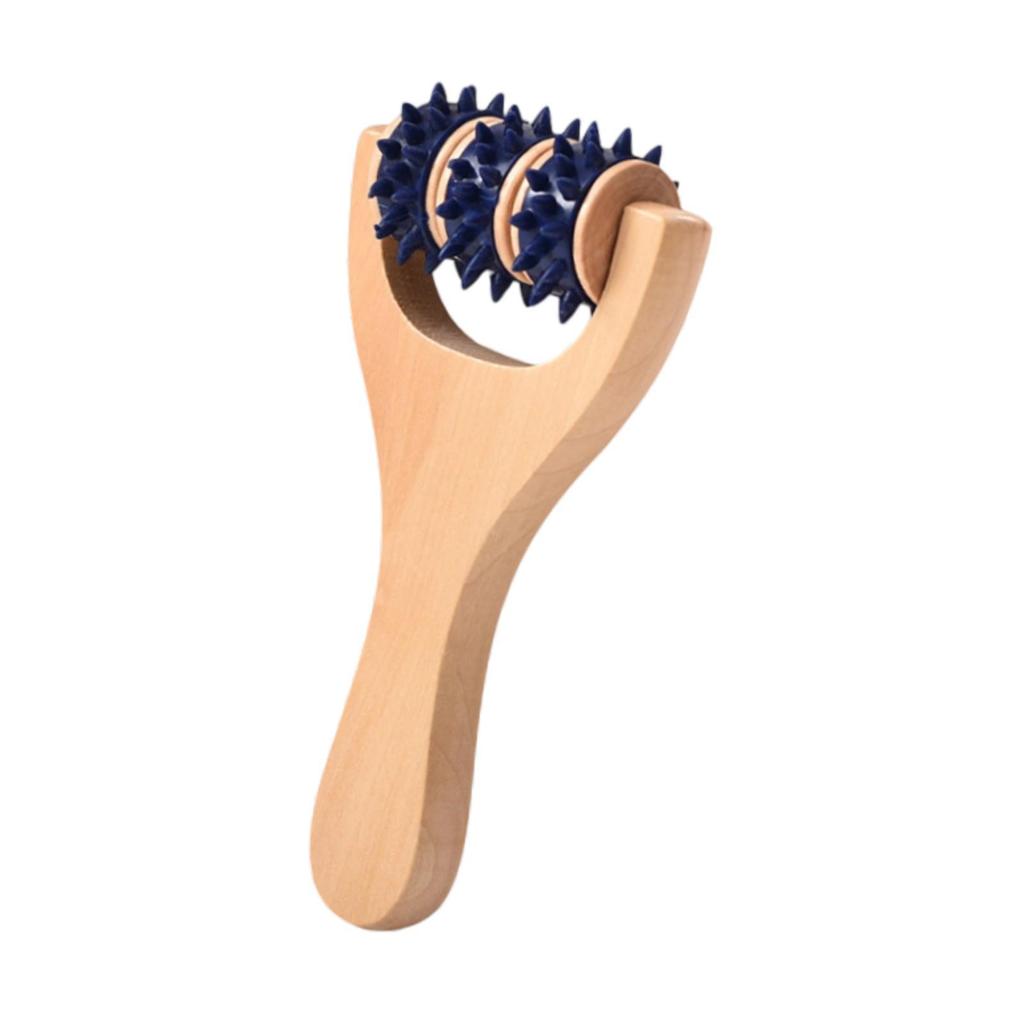Handheld Body Massage Roller Manual Wooden Tool Portable Rolling Design Multipurpose