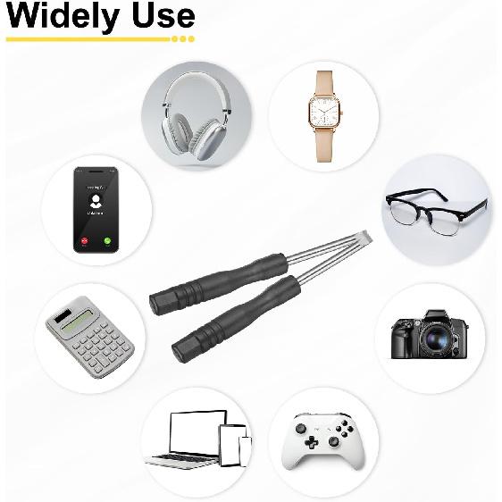 Uxcell 4 Stück Mini-Schlitzschraubendreher 3,0 mm Länge 80 mm Mikro-Präzisions-Flachkopfschraubendreher mit rutschfestem schwarzem Griff für Uhren und Brillen