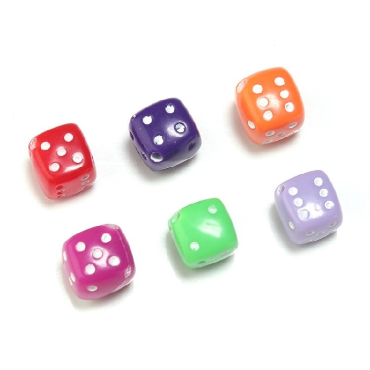 50 Pcs Six Sided Dices Acrylic Dices Board Game Acessories Table Game Dices Colorful Dices for Game