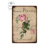 Vintage Flowers Rose Picture Metal Plaque Tin Signs Plate Wall Decor Art Iron Posters Man Cave Bar Club Garden Decoration Poster