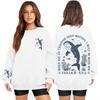 Women's Fashion Long Sleeve Print Round Neck Loose Pullover Sweater Top