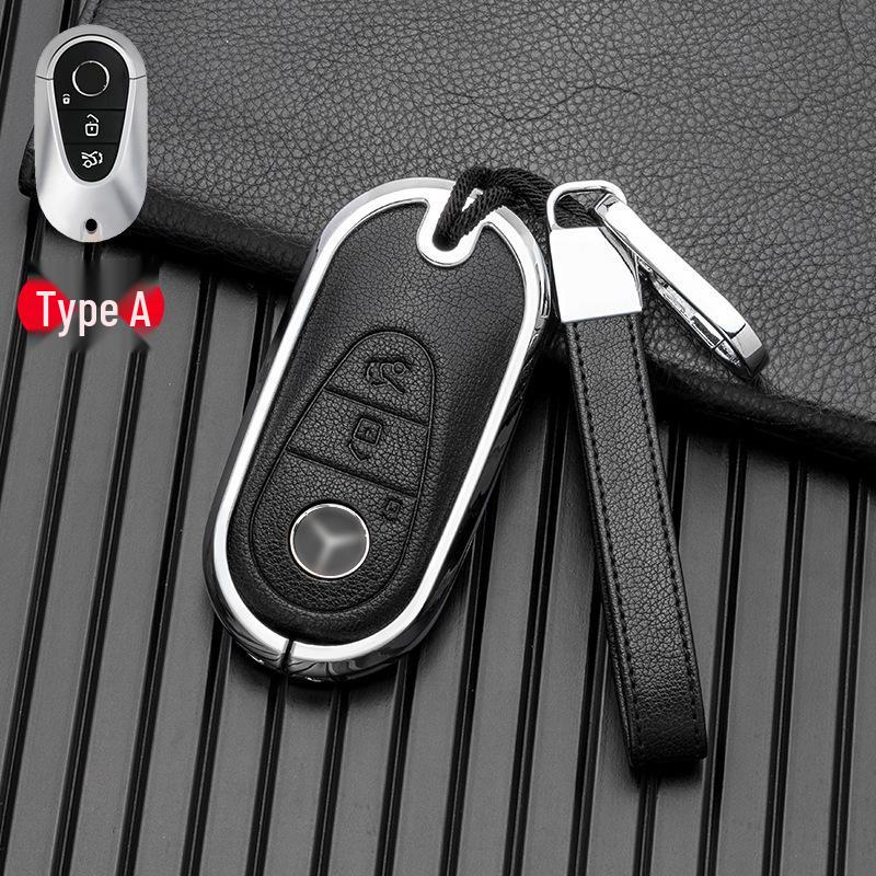 Metall Vollabdeckung Schlüsselhülle für Mercedes-Benz C-Klasse '22 & Maybach S-Klasse '21-'22 EQS AMG