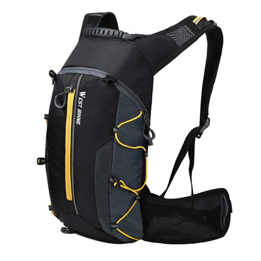 Cycling Backpack 10L Ultralight Waterproof with Hydration Bladder, Visibility Yellow for Hiking