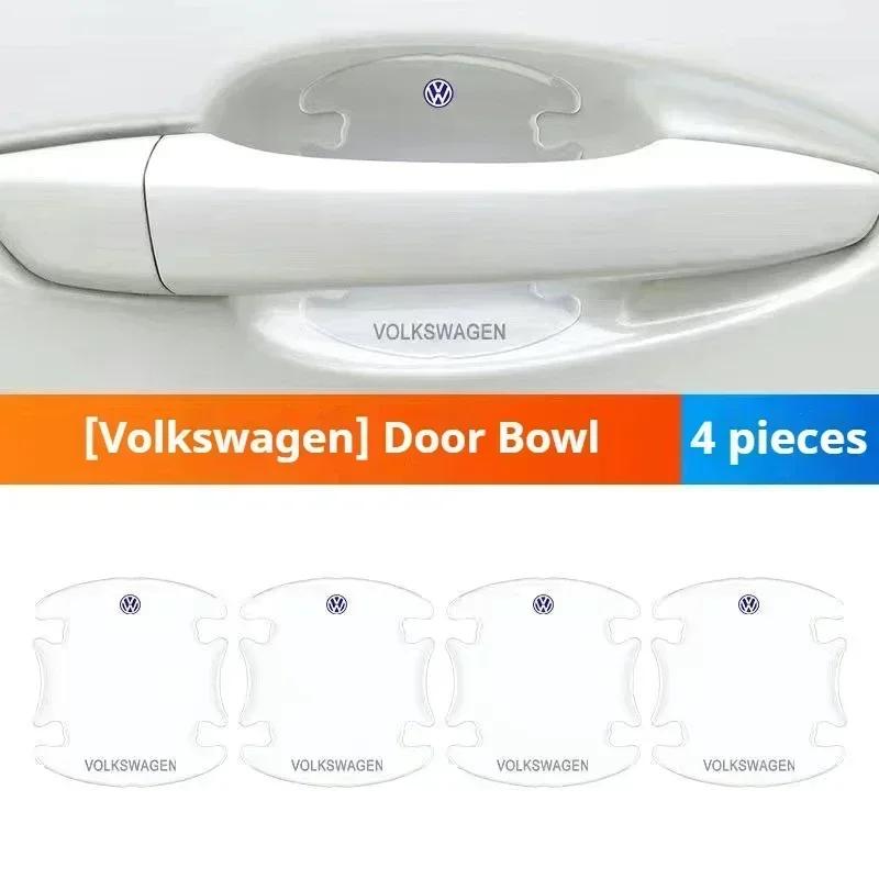 Car Door Bowl Handle Protective Stickers For VW Volkswagen Golf 7 Tiguan Passat Leon Octavia Ateca Car Accessories Zj6