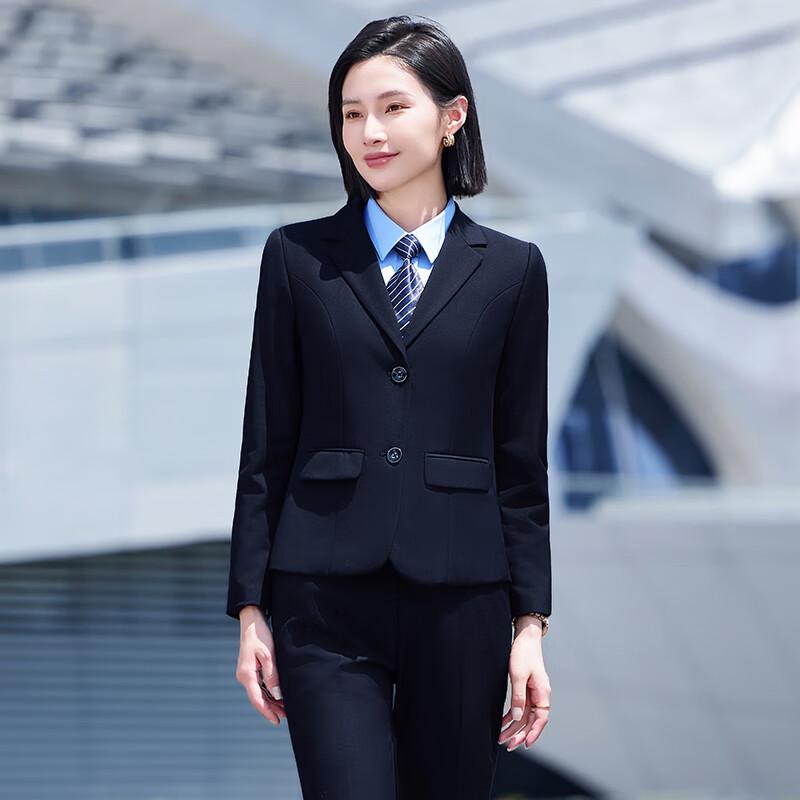 Troman Women's Long Sleeve Business Suit Set