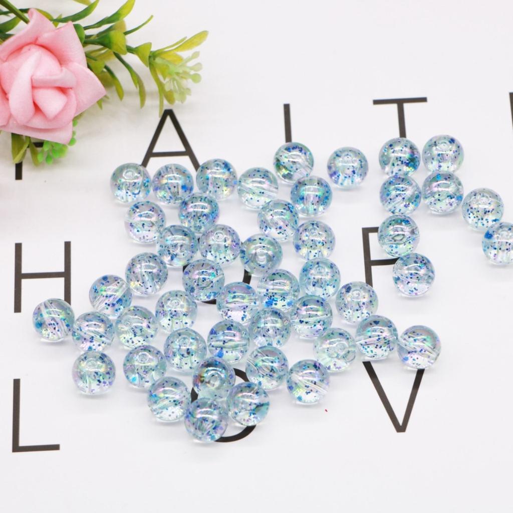 TX59 8 /10mm Acrylic Round Beads Transparent Straight Hole Spacer Beads Jewelry Making Diy Bracelet Necklace Handmade Material