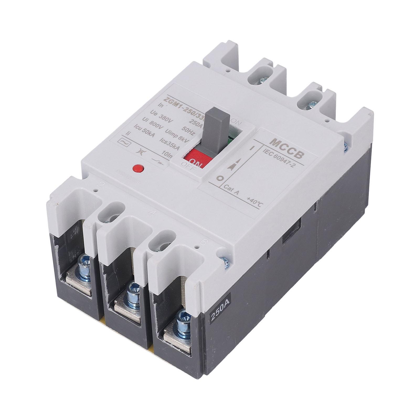 

3P Circuit Breaker Overload Undervoltage Protection Disconnect Switch with Mounting Parts 250A 380VAC