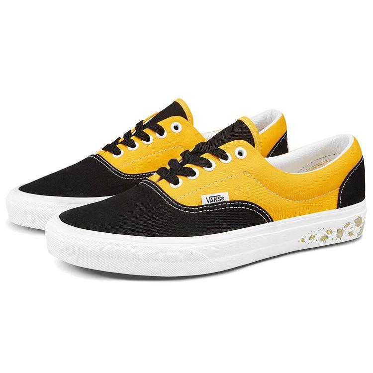 Vans Era Low Top Skate Shoes Unisex Sneakers Black Yellow VN0A4U39069