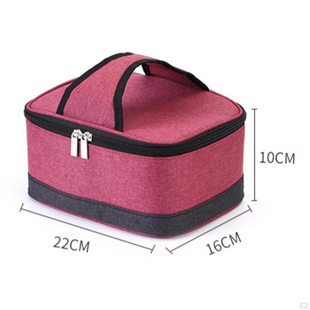 Food Warmer Thermal Bag Meals Reheating with Zipper Lunch Box for Picnic Working Camping