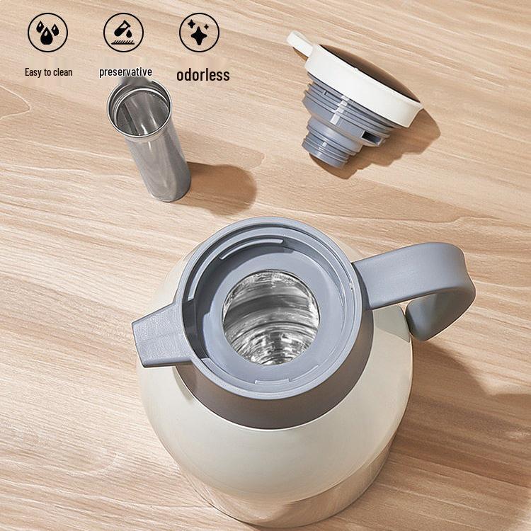 2026 Glass-Lined Thermos Flask: Large Capacity Insulated Water Bottle for Home and Student Use, Ideal for Hot Water and Tea Brewing.