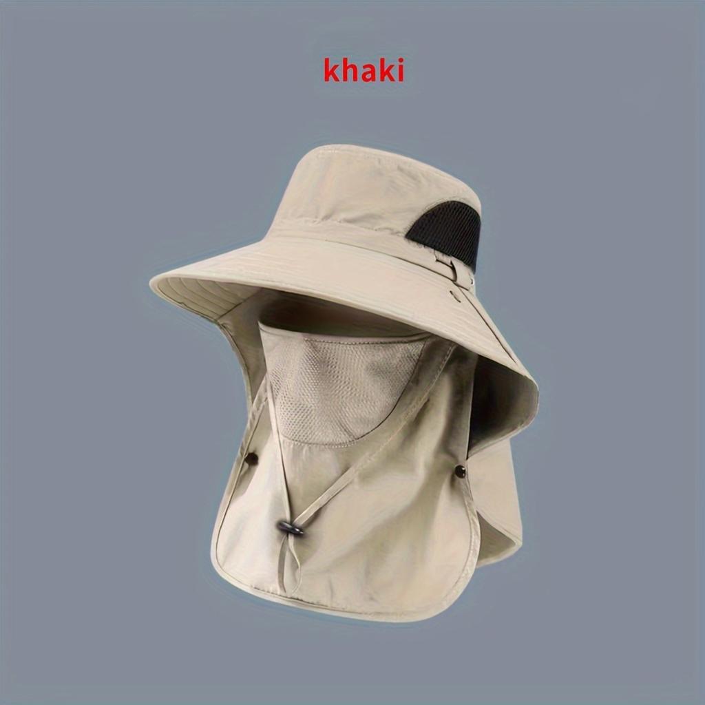 1pc Sunshade Fisherman's Hat Neck Protection Integrated Fishing Hiking Cap Outdoor Breathable Wide Brim Hat