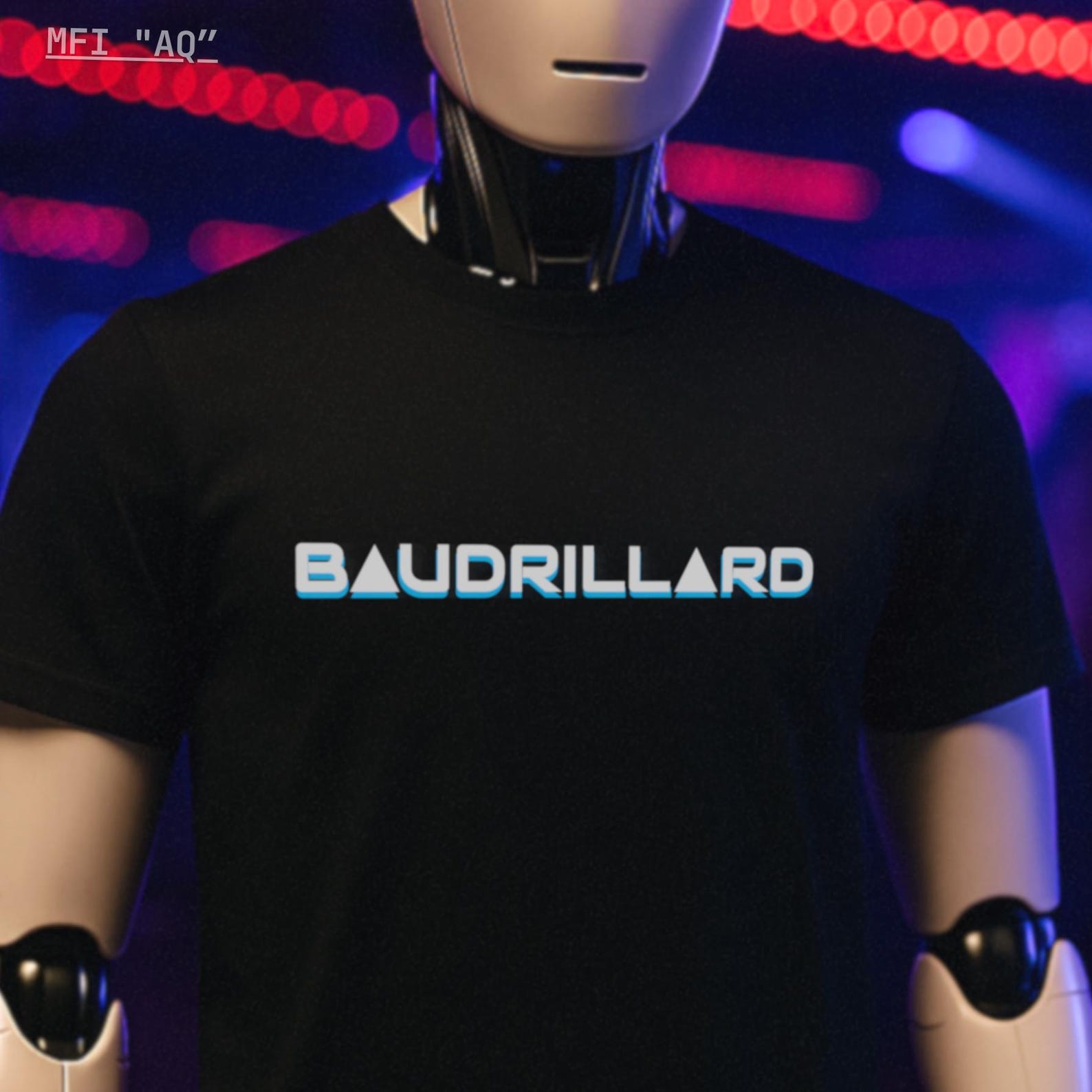 BAUDRILLARD | French Philosophy Rave T-Shirt, Top 100 Postmodernist Jean Baudrillard L