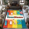 Tappeto Design Personalizzabile con Testo Numberblocks per Stanza del Dormitorio, Sale Giochi, Soggiorni, Balcone, Tappeto Antiscivolo, Ufficio, Arredamento Casa