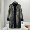 Winter Women's Plus-Size Fur Coat   Mid-Length Mink Fur Collar   Overcoat