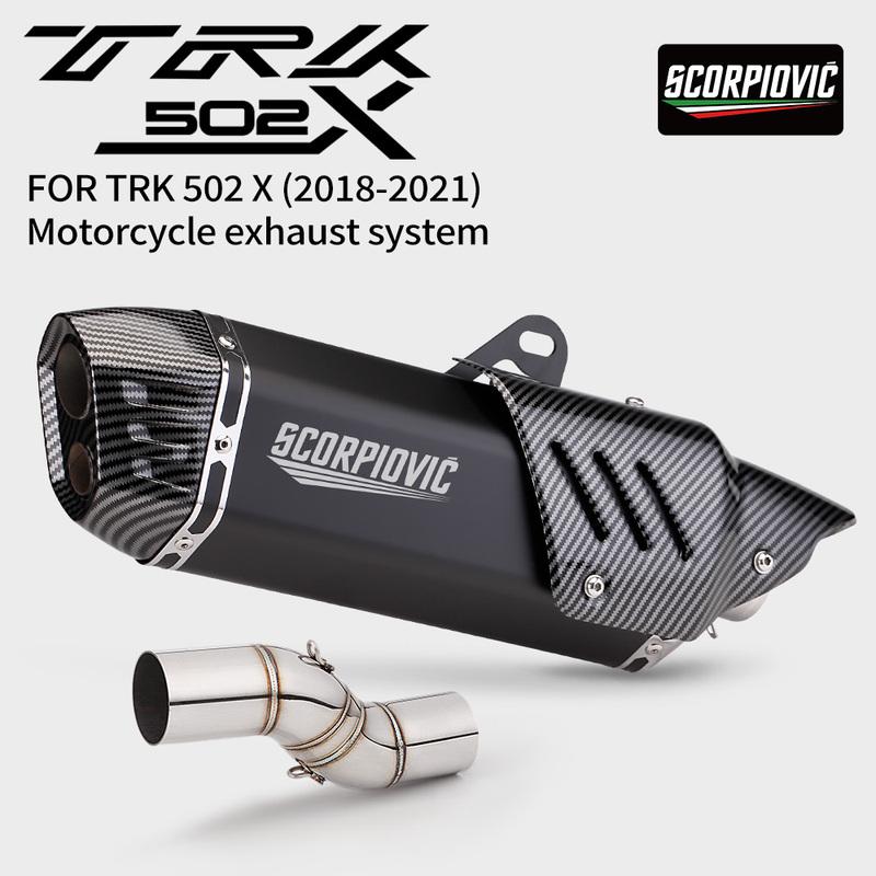 For TRK502X 502X and series motorcycles full system mid-section pipe from 2018 2019 2020 2021 Exhaust system