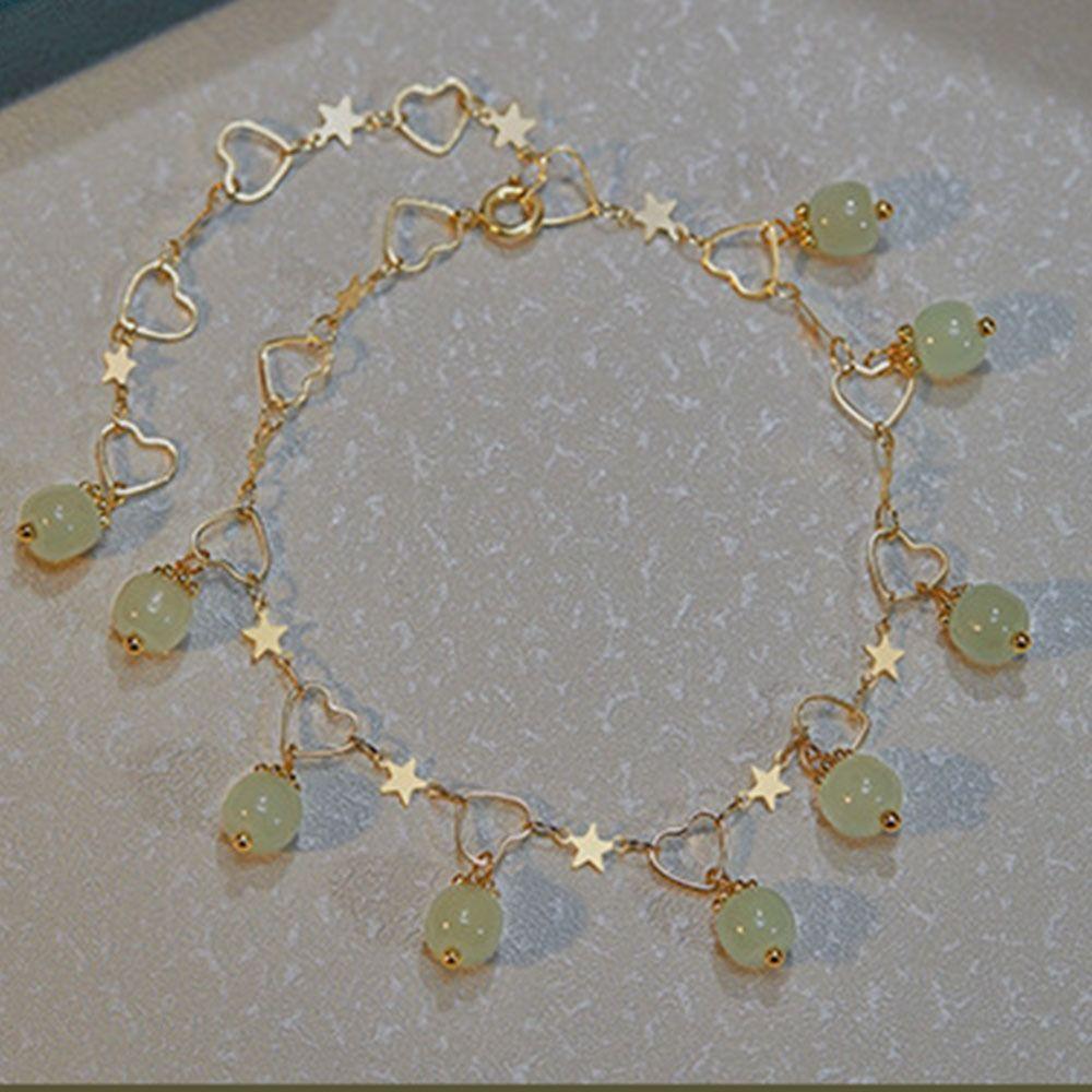 

Green Anklet Chinoiserie Retro Beach b