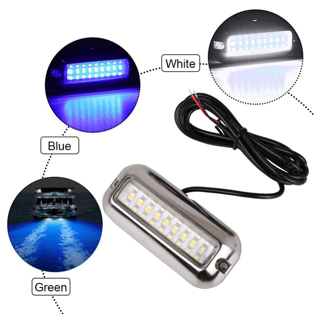 Waterproof 27LED & 42LED Stainless Steel Yacht & Diving Underwater Lights, 10-30V High Brightness Boat Lights