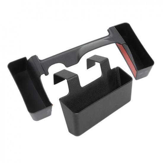 New Car Armrest Storage Box Gear Shifts Organizer Tray Container Stowing Tidying Black-2PCS