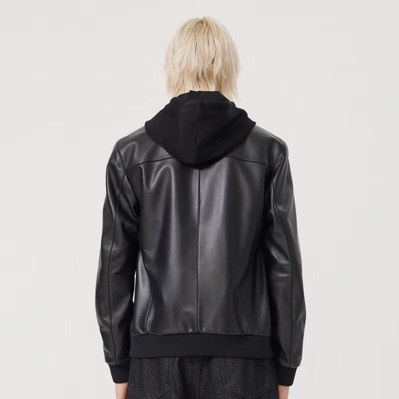 

Cabbeen 2023 Autumn LOGO Leather Jacket L