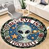 1pc Alien Motivation Office Round Area Rug, Under Office Chairs Bedroom Living Room Home Decor, Room Deco