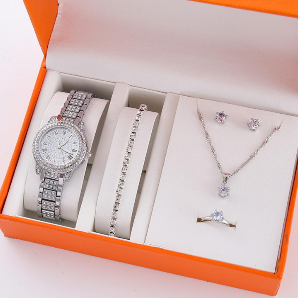 

Набір жіночих універсальних кварцових наручних годинників з 5 предметів зі сталевим браслетом Factory Direct Price