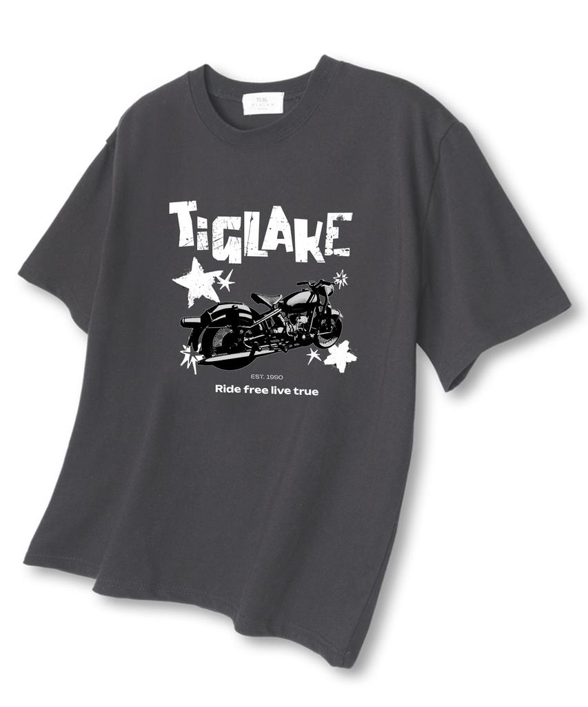 TI.GLAKE 1990 Ride-Free Oversized Short Sleeve T-Shirt Dark Gray