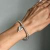 New Punk Personality Minimalist Unique Design Silver Color 5/8/10mm Ball Beading Bracelet for Woman Fashion Jewelry Holiday Gift