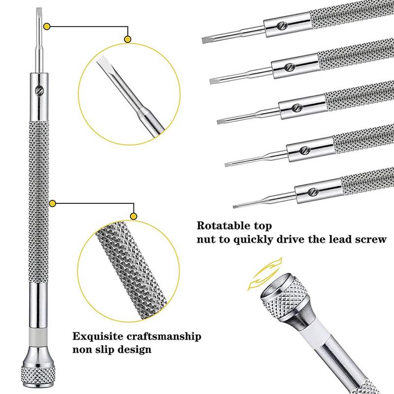 28pcs 0.6-2.0mm Precision Screwdriver Micro Cross Screwdriver Kit For Watch Repair Eyeglasses Jewelry Electronics Maintenance