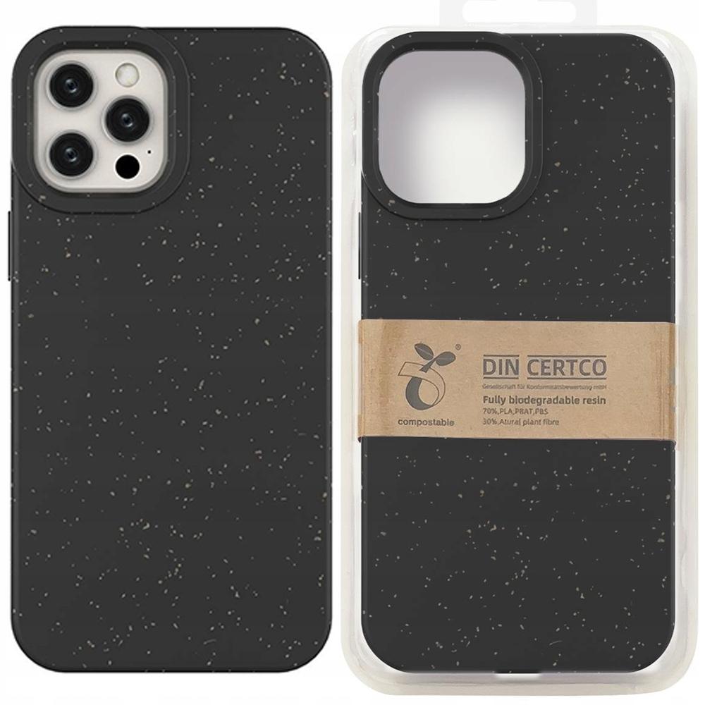 Funda Eco Estuche Iphone 14 Plus Silicona Degradable Cubierta Negro