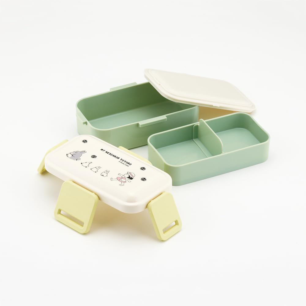 Skater Bento Box, 2-Tier, 600ml, for Women, Made in Japan, with a Soft Dome-Shaped Lid, Dishwasher and Microwave Safe, Ghibli, My Neighbor Totoro