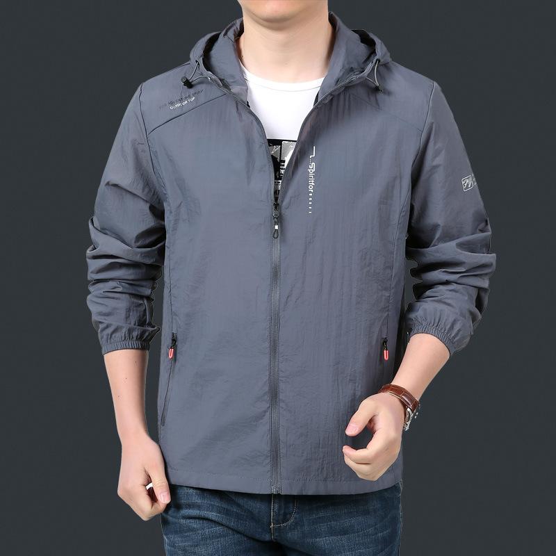 Sommer Herren Freizeit Outdoor Schnelltrocknend Uv Licht Jacke Outdoor Leicht Sport Reiten Angeln Kapuzen Skin Mit
