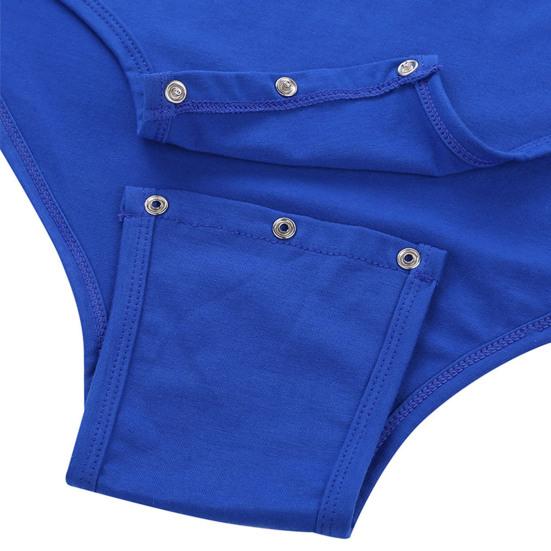 Bodysuit Pajamas Bodybuilding Short Sleeve Solid Color Crew Neck Men One Piece Underwear Romper for Home