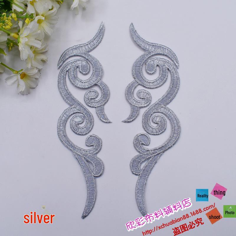 

Клейкие воротник и манжеты сделай сам: Этническая вышивка Цветок и Облако нашивка