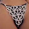 Set reggiseno e mutandine con strass di lusso, catena per il corpo sexy, moda, discoteca, catena per il corpo dell'amore