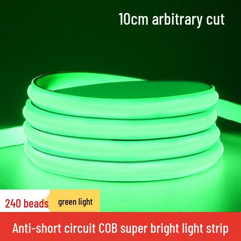 Outdoor Waterproof LED Strip Light, 220V COB, Self-Adhesive, Super Bright White, Suitable for Living Room and Ceiling.