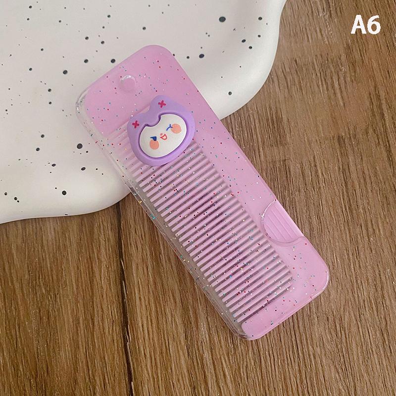 Cartoon Hair Comb Brush Foldable Massage Hair Comb Anti Static Hairdressing Styling Tool Women Portable Travel Women Gifts