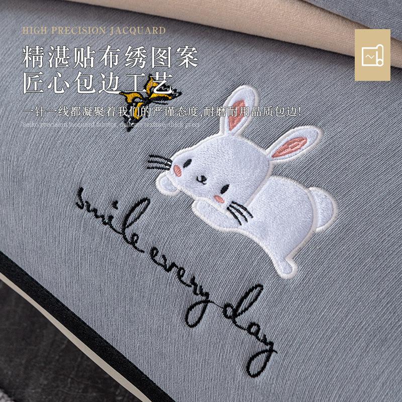 Light Luxury Chenille Sofa Cushion, Universal In All Seasons, Non-Slip Embroidery, High-End Seat Cushion, Sofa Cover, Cover Cloth, Backrest Towel