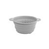 Multi-Purpose High Temperature Resistant Kitchen & Outdoor Fruit Basket Vegetable Portable Folding Silicone Drainer Basket (Medium, Gray)