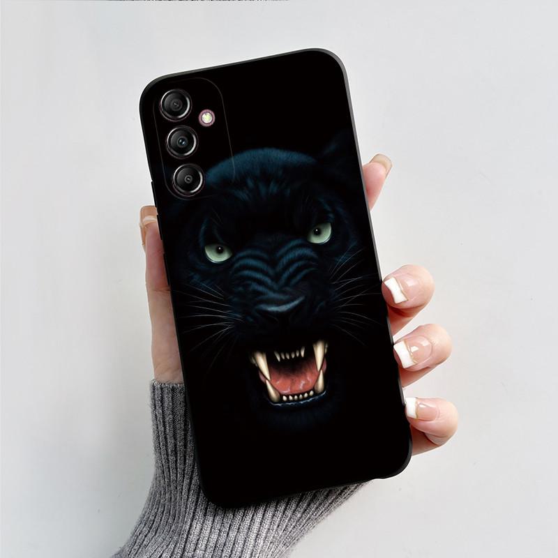 For Samsung A14 Case Galaxy A14 5G Cover SM-A145F A145M SM-A146B Luxury Fashion Black Silicone Phone Case Shockproof Back Cover