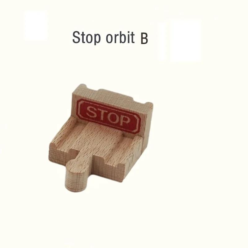 DIY Children Wooden Train Rail Track Accessories Toy Cross Track Railway Toys Compatible All Track for Kids Boys & Girls Gifts