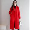 2025 Women's Woolen Mid-Length Overcoat - Autumn Winter Korean Style, Plus Size, Loose Fit