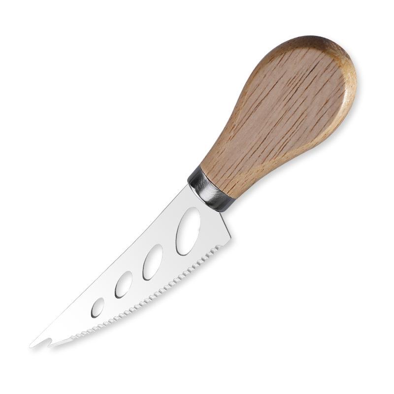 Rubber Wood Handle Stainless Steel Cheese and Butter Knife