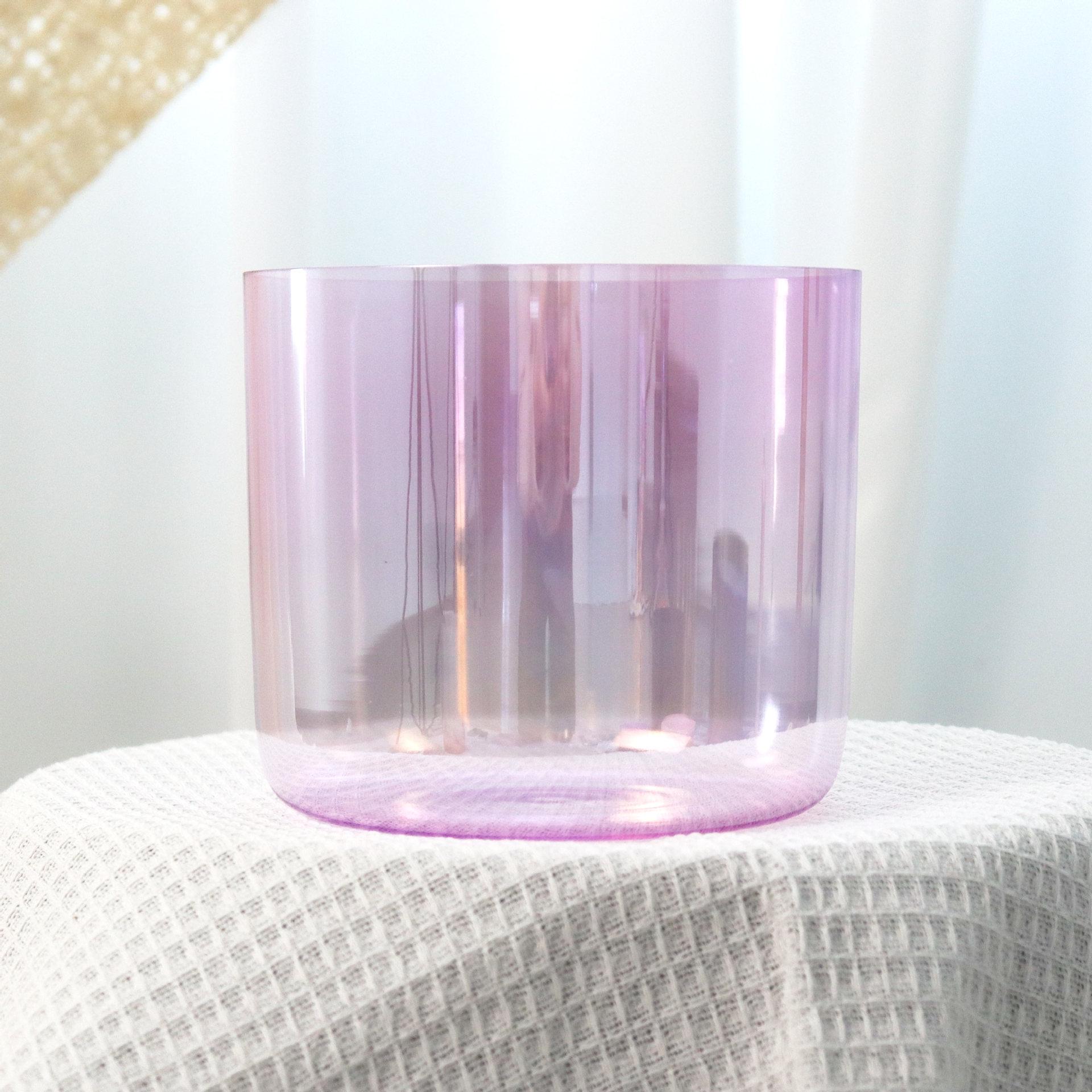 Фиолетовая хрустальная поющая чаша для релаксации, исцеления и медитации 6 inch