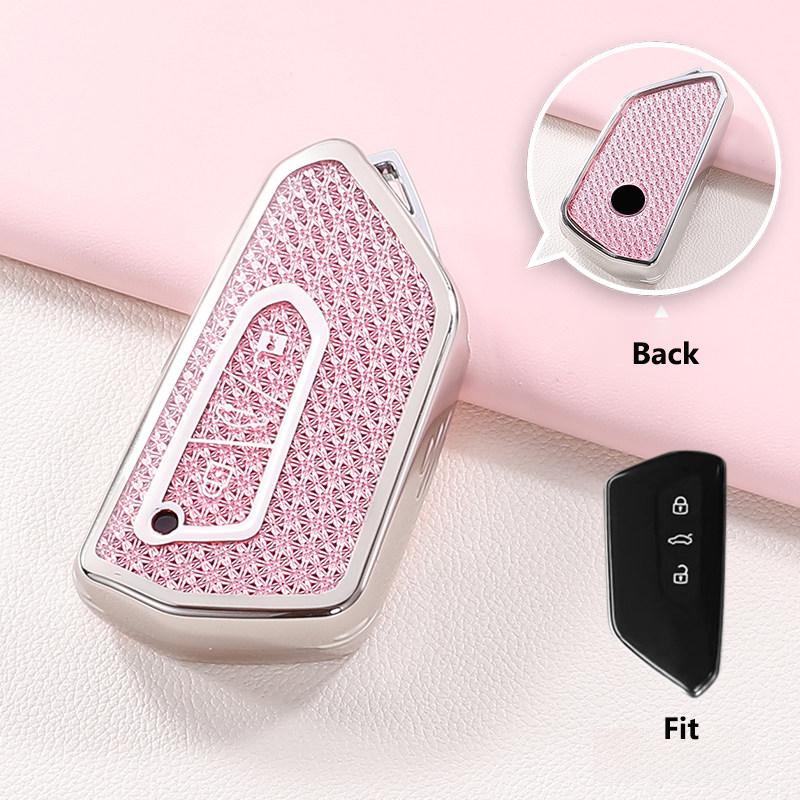 

Crystal Tpu Key Case For Vw For Volkswagen Golf 7 8 Git Mk8 Id.3 Id.4 Cupra Formentor Skoda Octavia A8 Seat Leon Mk4