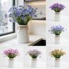 Artificial Violet Realistic Long Stem Fake Flower Home Office Wedding Party Table Centerpiece Indoor Outdoor Faux Bloom Decoration