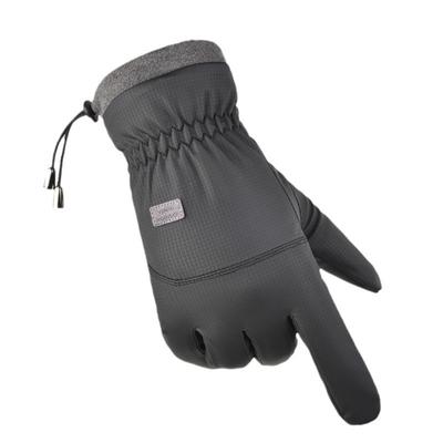 Men's Winter Warm, Thickened and Velvet Touch-screen Gloves for Bicycles, Motorcycles, Cold Wind, Waterproof, Outdoor Sports Skiing